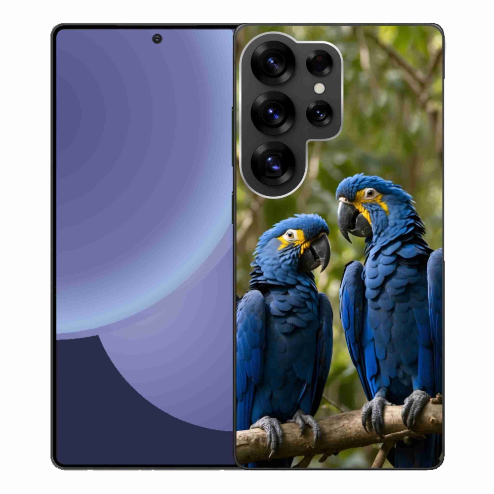 Gelový kryt mmCase na Samsung Galaxy S25 Ultra - papouščí duo