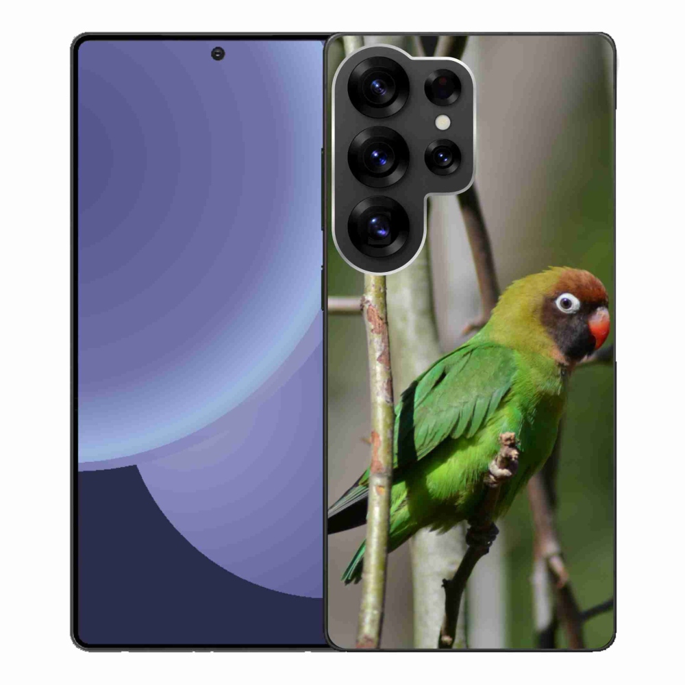 Gelový kryt mmCase na Samsung Galaxy S25 Ultra - papoušek agapornis