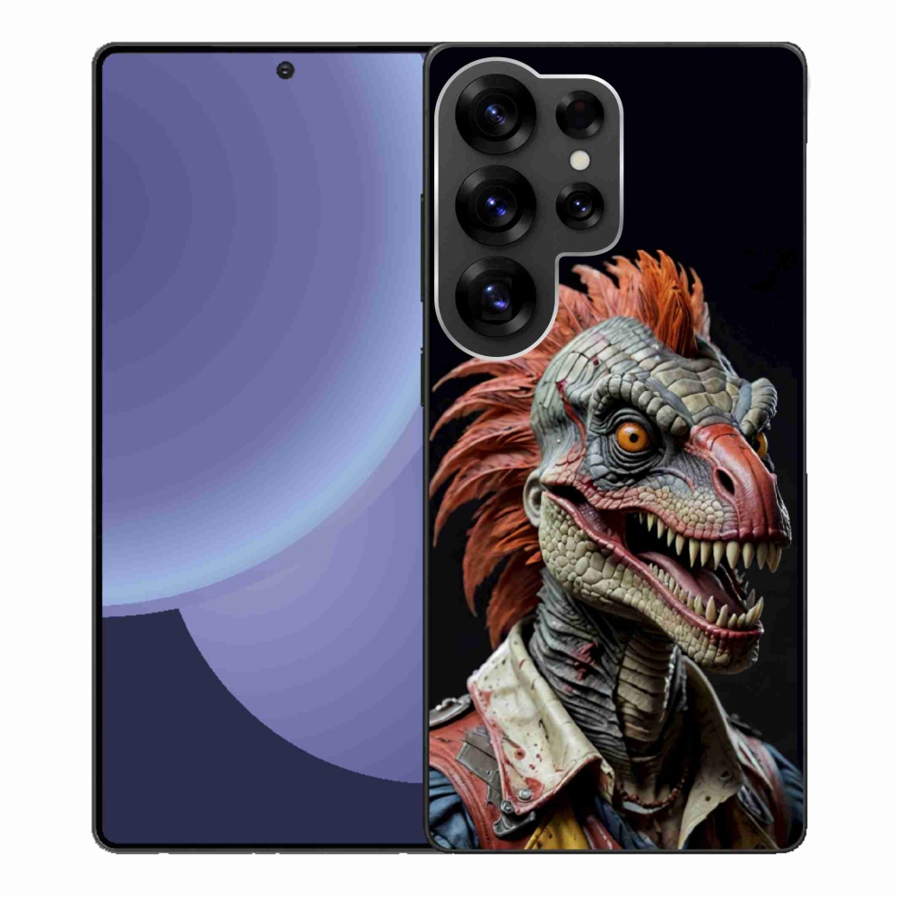 Gelový kryt mmCase na Samsung Galaxy S25 Ultra - punk dinosaurus
