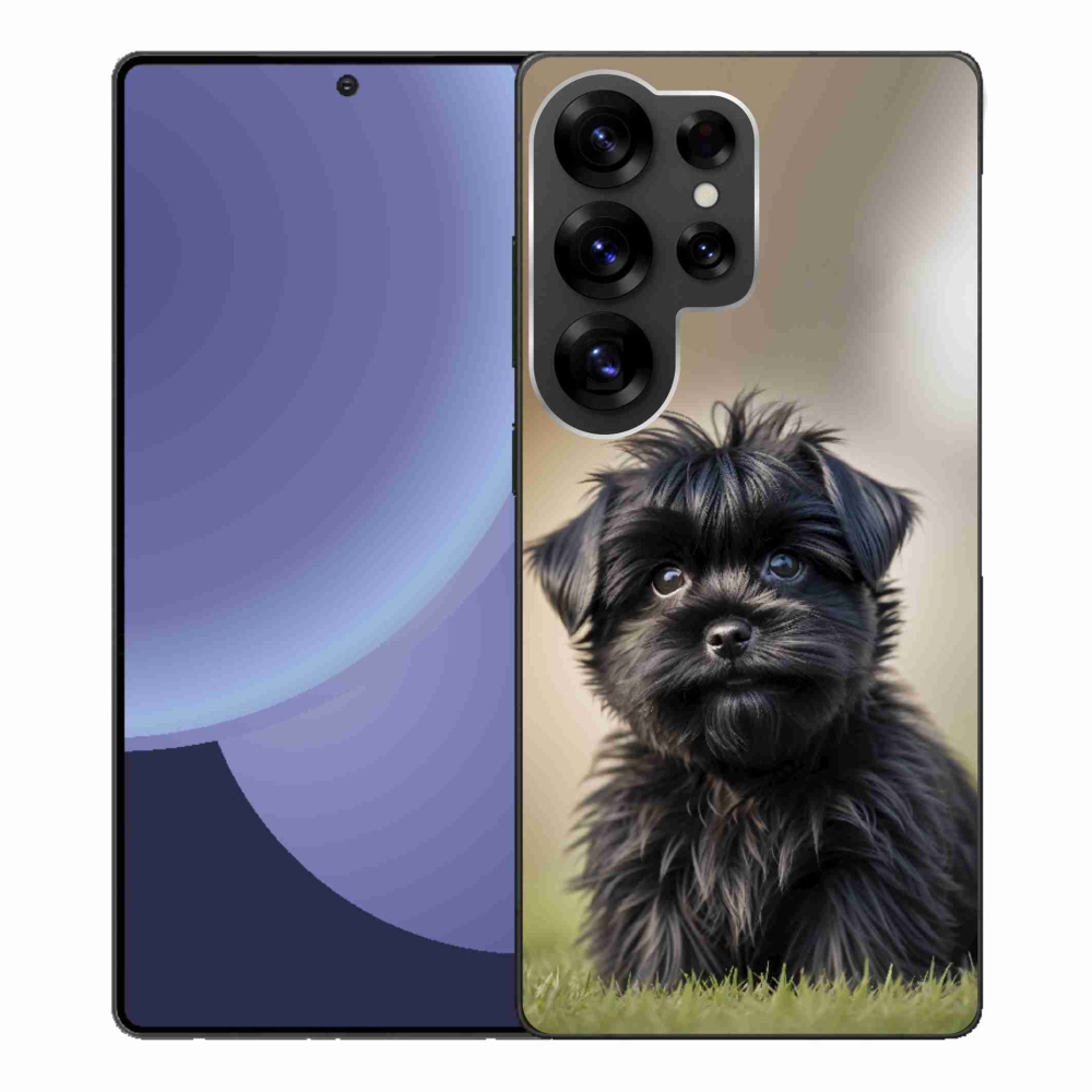 Gelový kryt mmCase na Samsung Galaxy S25 Ultra - roztomilý černý pejsek