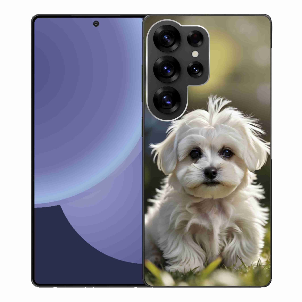 Gelový kryt mmCase na Samsung Galaxy S25 Ultra - roztomilý maltézský psík