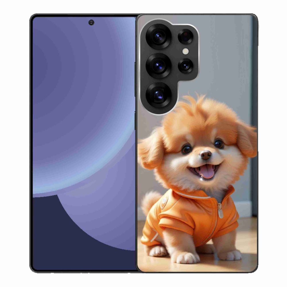 Gelový kryt mmCase na Samsung Galaxy S25 Ultra - roztomilý pomeranian v mikině