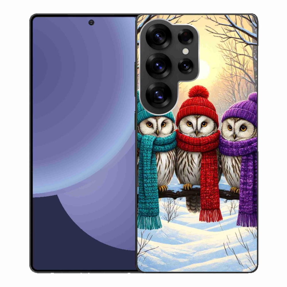 Gelový kryt mmCase na Samsung Galaxy S25 Ultra - soví přátelé