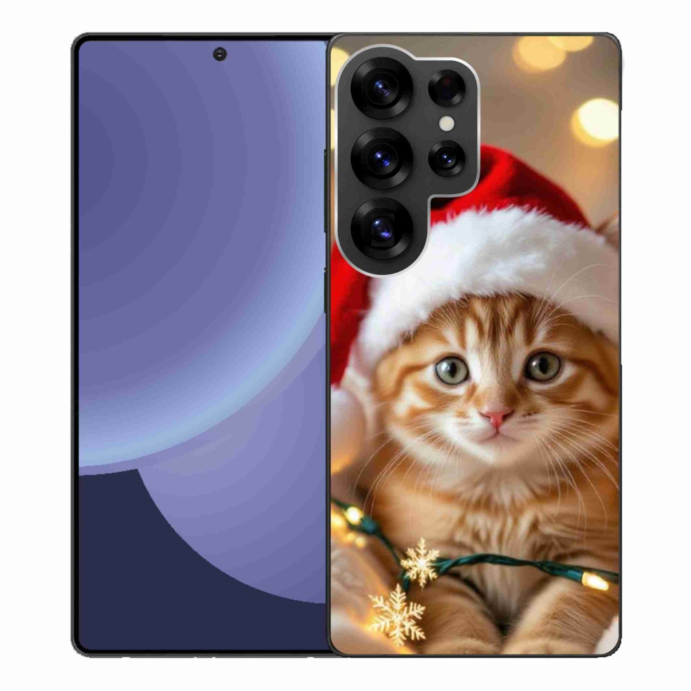 Gelový kryt mmCase na Samsung Galaxy S25 Ultra - vánoční kotě