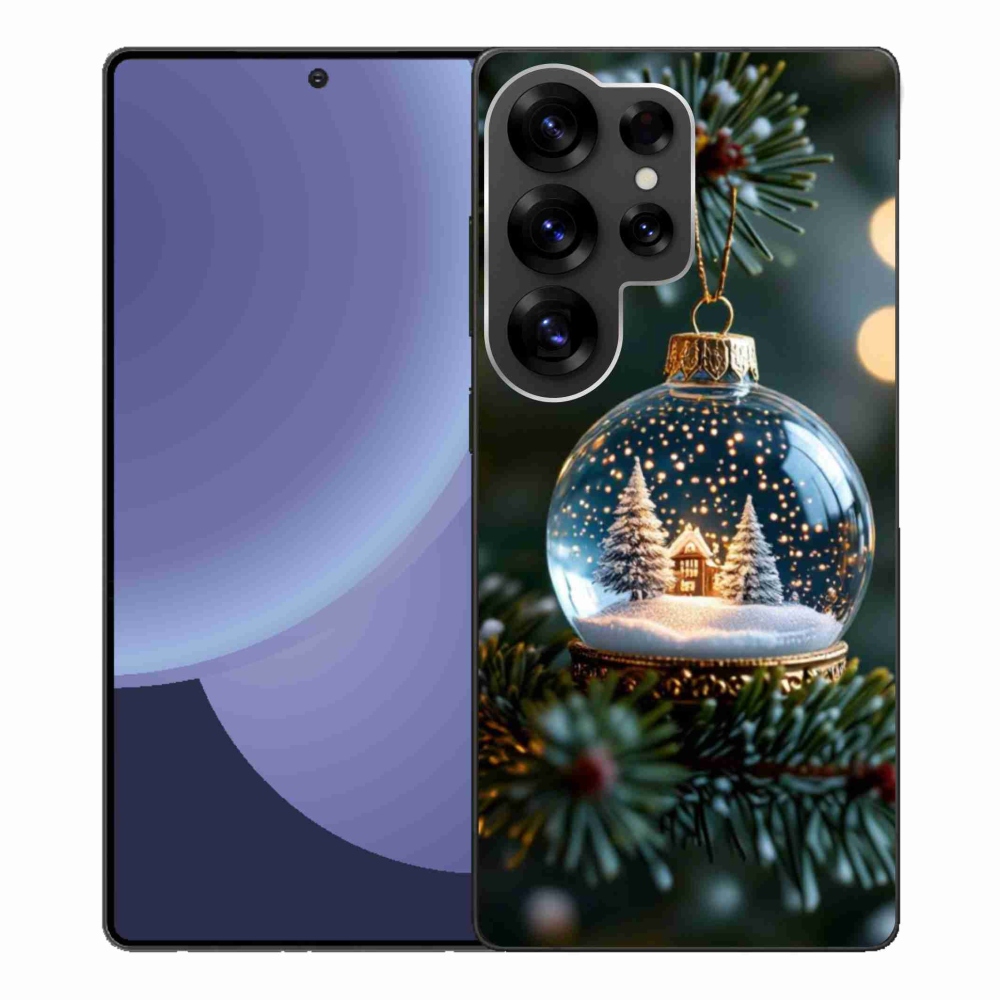 Gelový kryt mmCase na Samsung Galaxy S25 Ultra - vánoční koule 2
