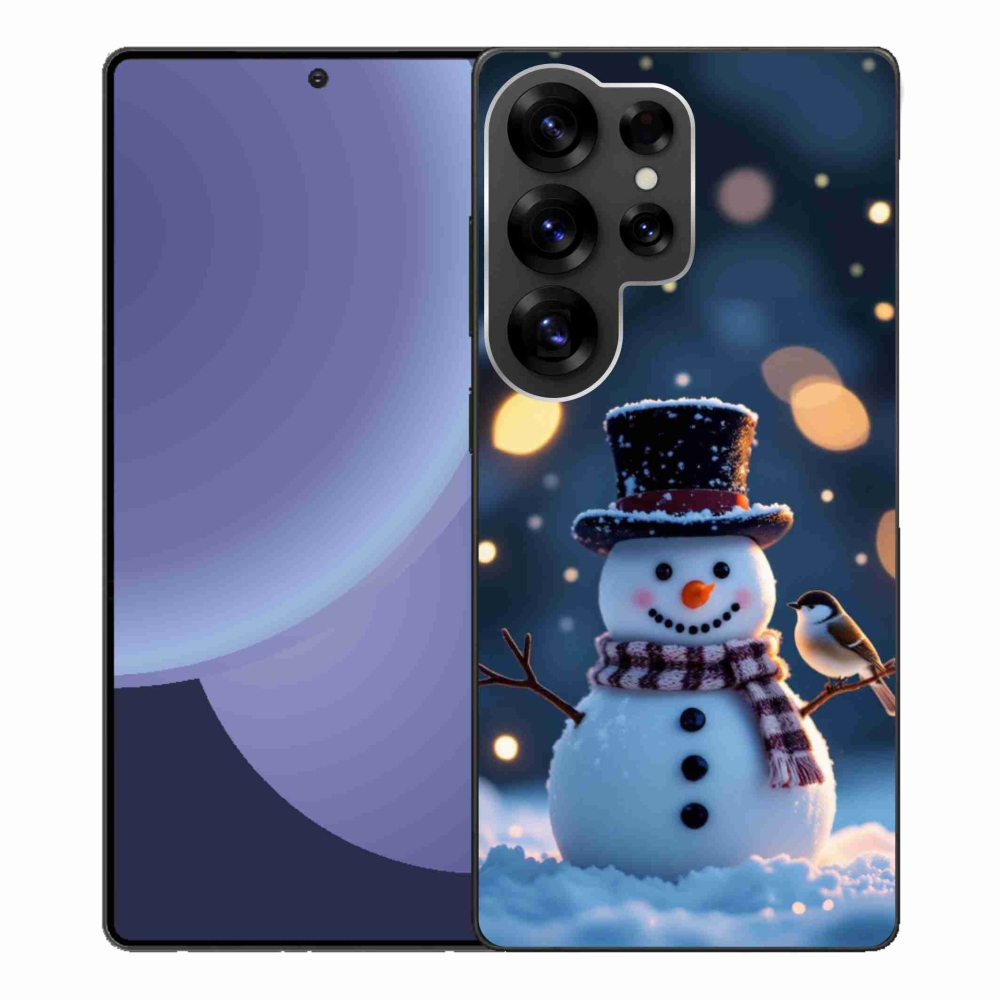 Gelový kryt mmCase na Samsung Galaxy S25 Ultra - vánoční sněhulák
