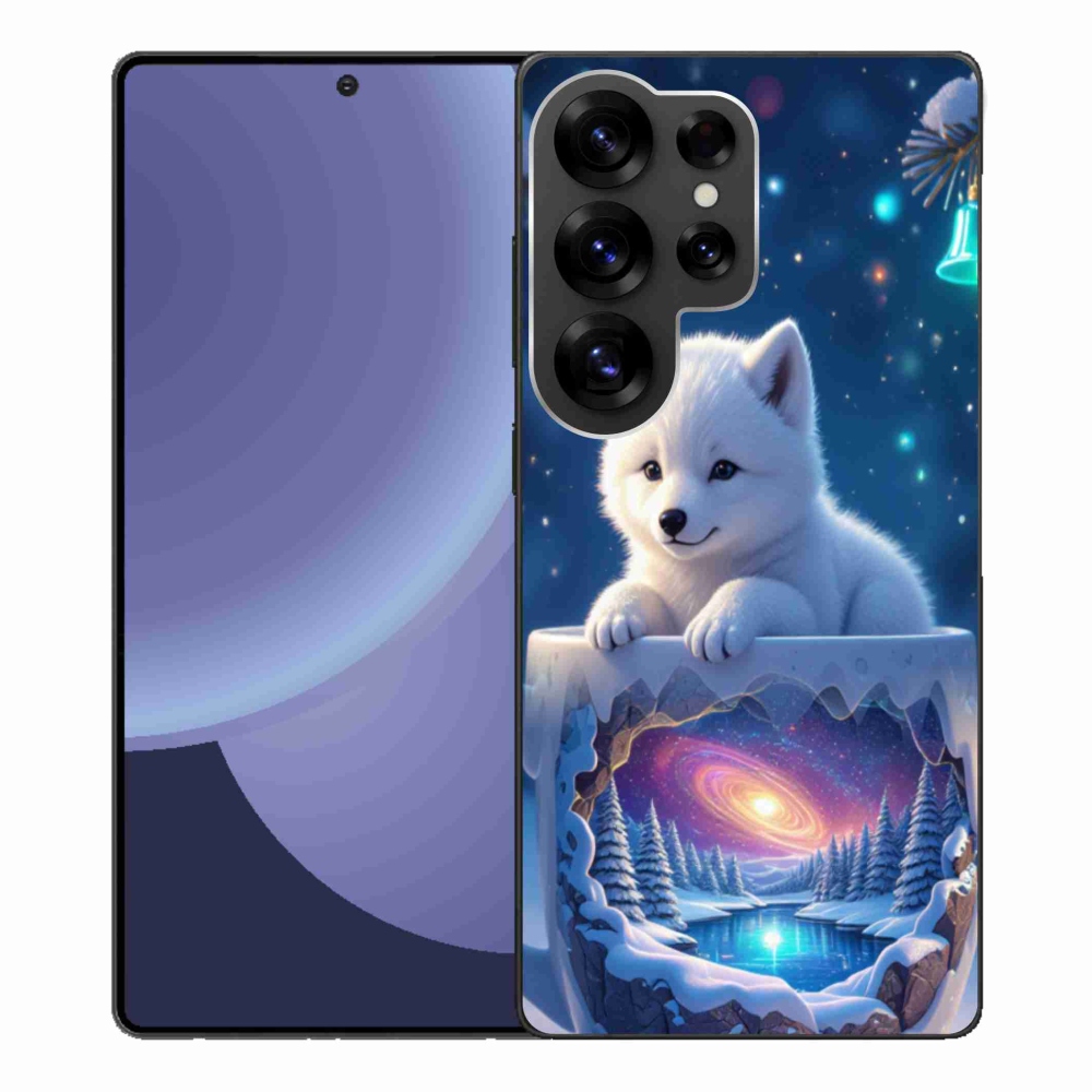 Gelový kryt mmCase na Samsung Galaxy S25 Ultra - vánoční štěně