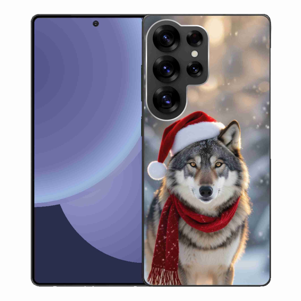 Gelový kryt mmCase na Samsung Galaxy S25 Ultra - vánoční vlk