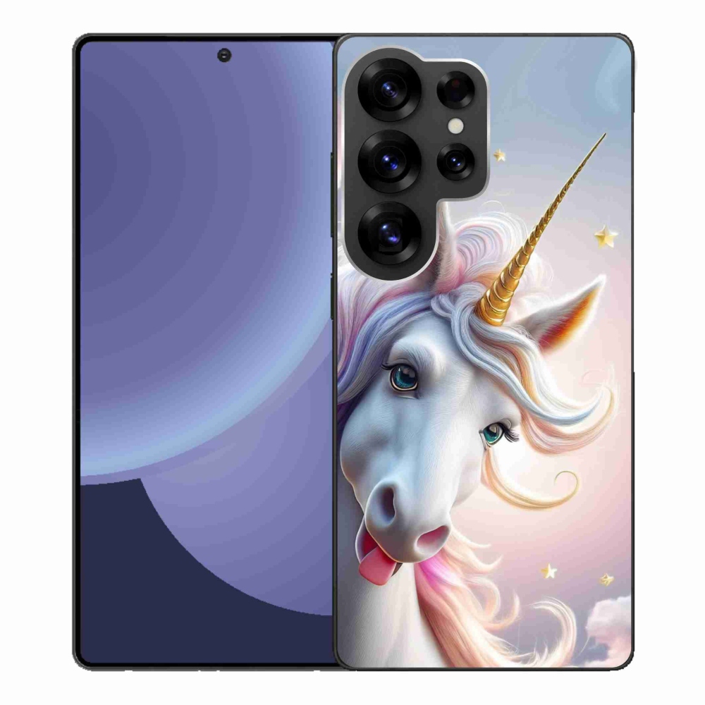 Gelový kryt mmCase na Samsung Galaxy S25 Ultra - veselý jednorožec