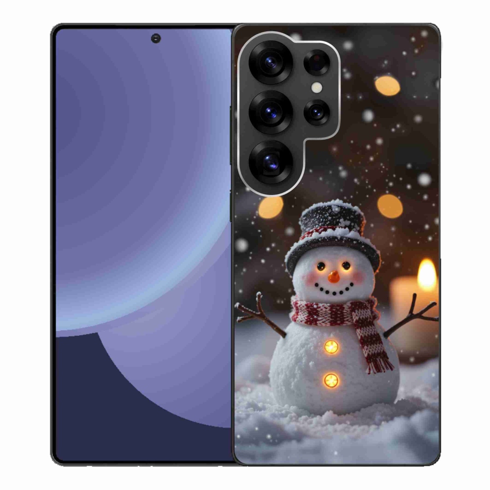 Gelový kryt mmCase na Samsung Galaxy S25 Ultra - veselý sněhulák