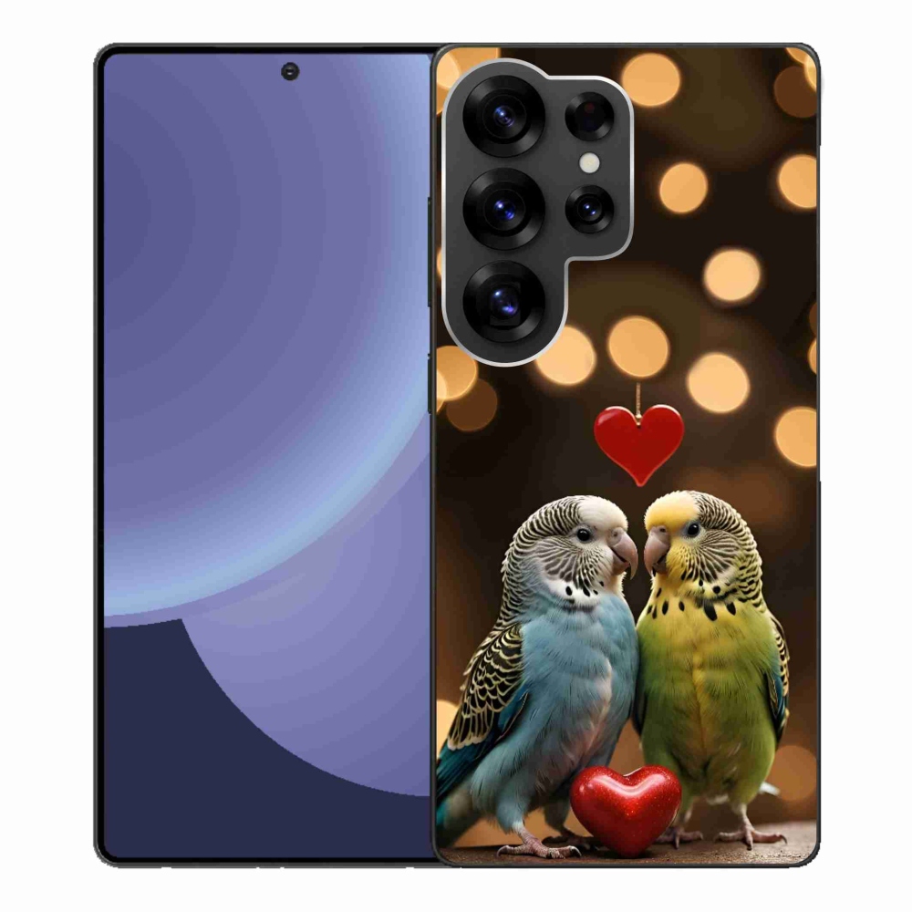 Gelový kryt mmCase na Samsung Galaxy S25 Ultra - zamilovaní papoušci