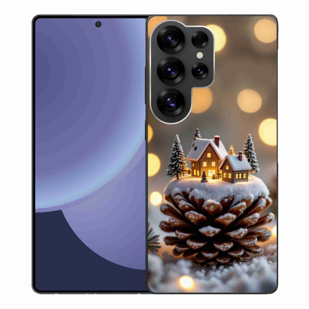 Gelový kryt mmCase na Samsung Galaxy S25 Ultra - zimní vesnička