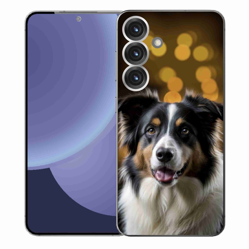 Gelový kryt mmCase na Samsung Galaxy S25+ - usměvavý australský ovčák