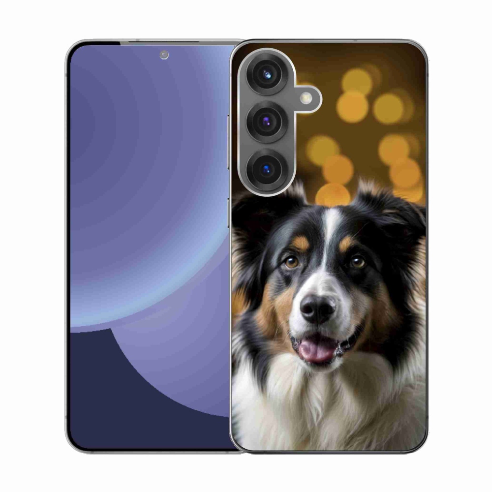 Gelový kryt mmCase na Samsung Galaxy S25 - usměvavý australský ovčák
