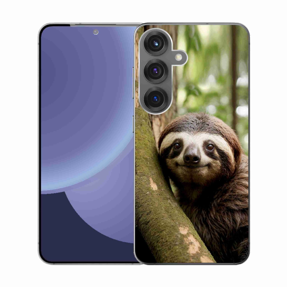 Gelový kryt mmCase na Samsung Galaxy S25 - usměvavý lenochod