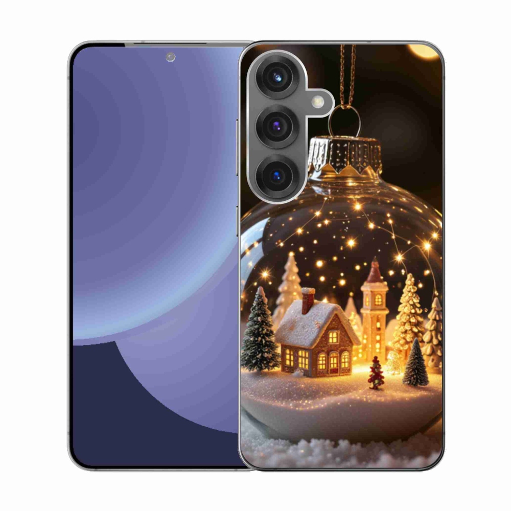 Gelový kryt mmCase na Samsung Galaxy S25 - vánoční koule 3
