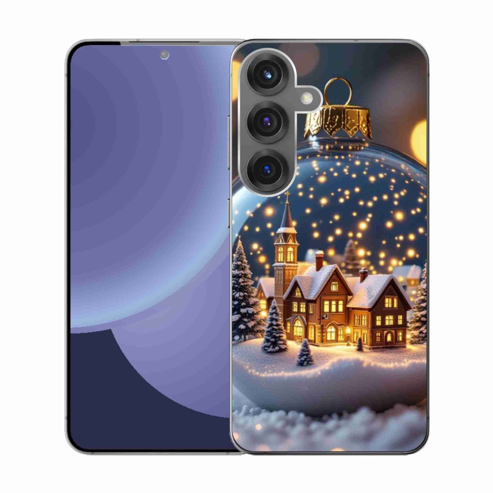 Gelový kryt mmCase na Samsung Galaxy S25 - vánoční koule 4