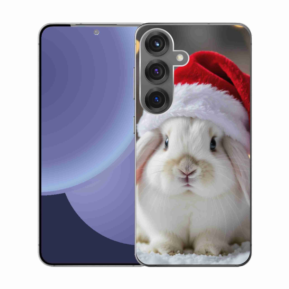 Gelový kryt mmCase na Samsung Galaxy S25 - vánoční králík