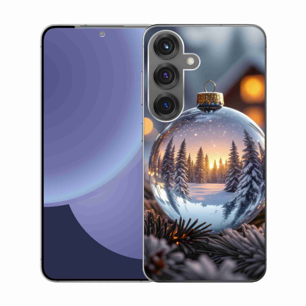 Gelový kryt mmCase na Samsung Galaxy S25 - vánoční ozdoba