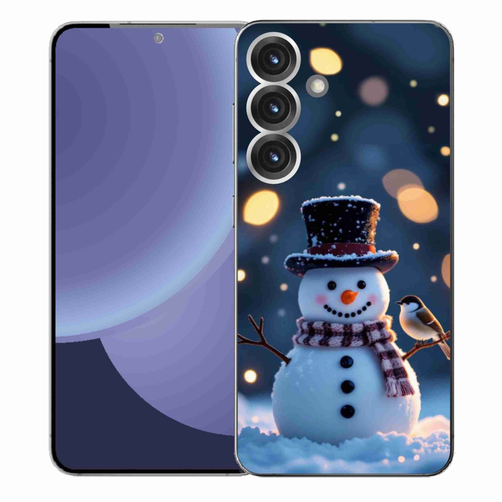 Gelový kryt mmCase na Samsung Galaxy S25+ - vánoční sněhulák