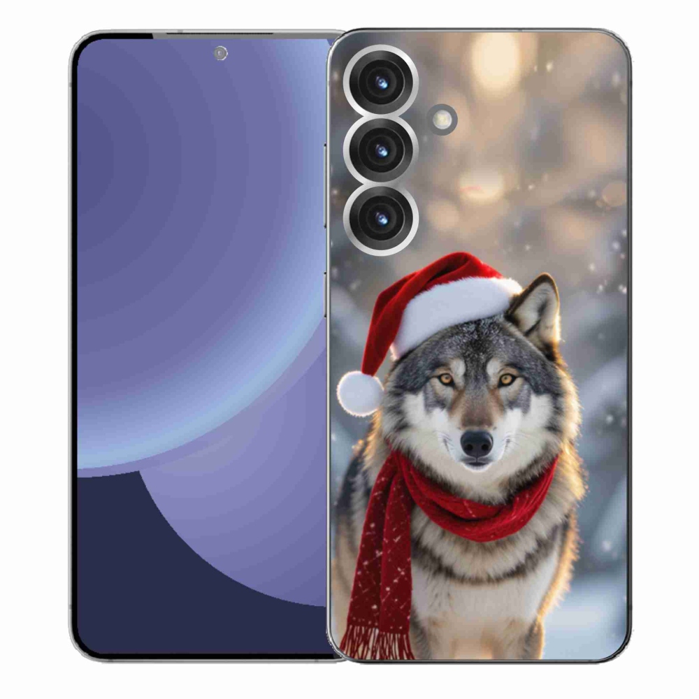 Gelový kryt mmCase na Samsung Galaxy S25+ - vánoční vlk