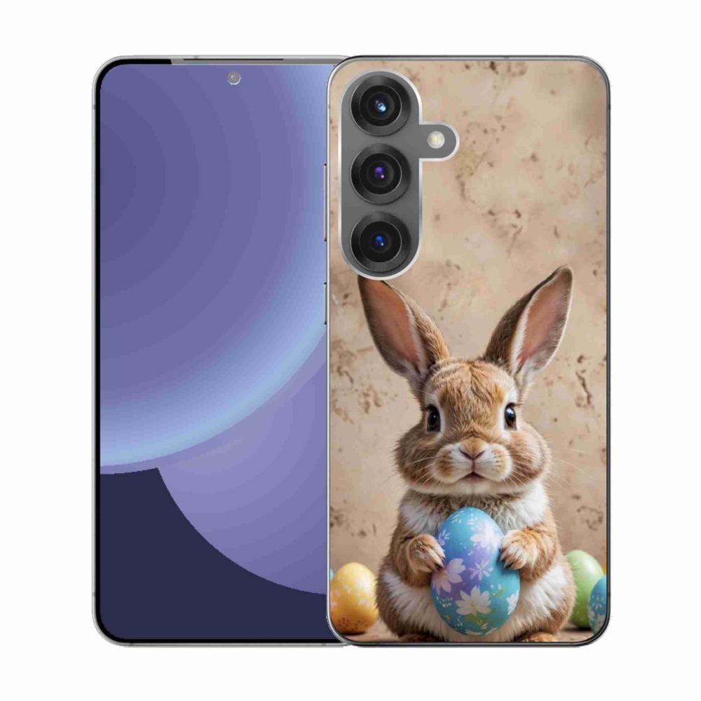 Gelový kryt mmCase na Samsung Galaxy S25 - velikonoční králíček