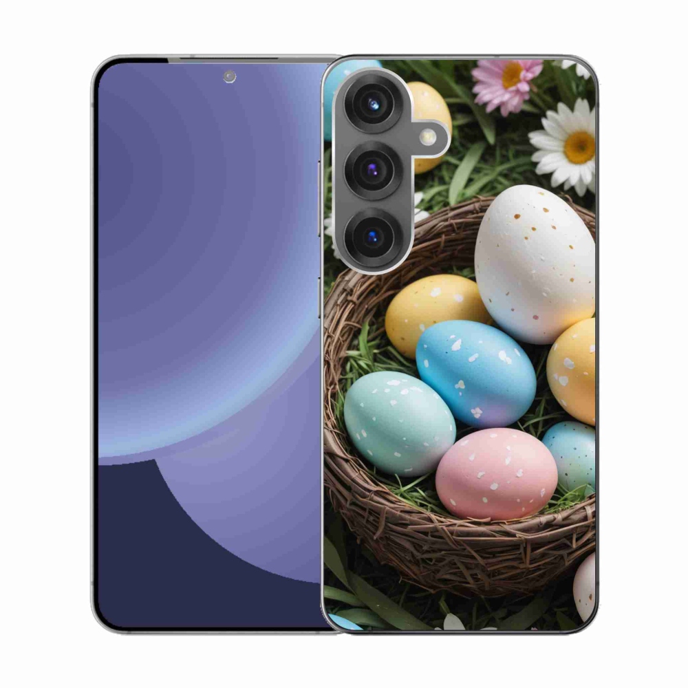 Gelový kryt mmCase na Samsung Galaxy S25 - velikonoční vajíčka 2