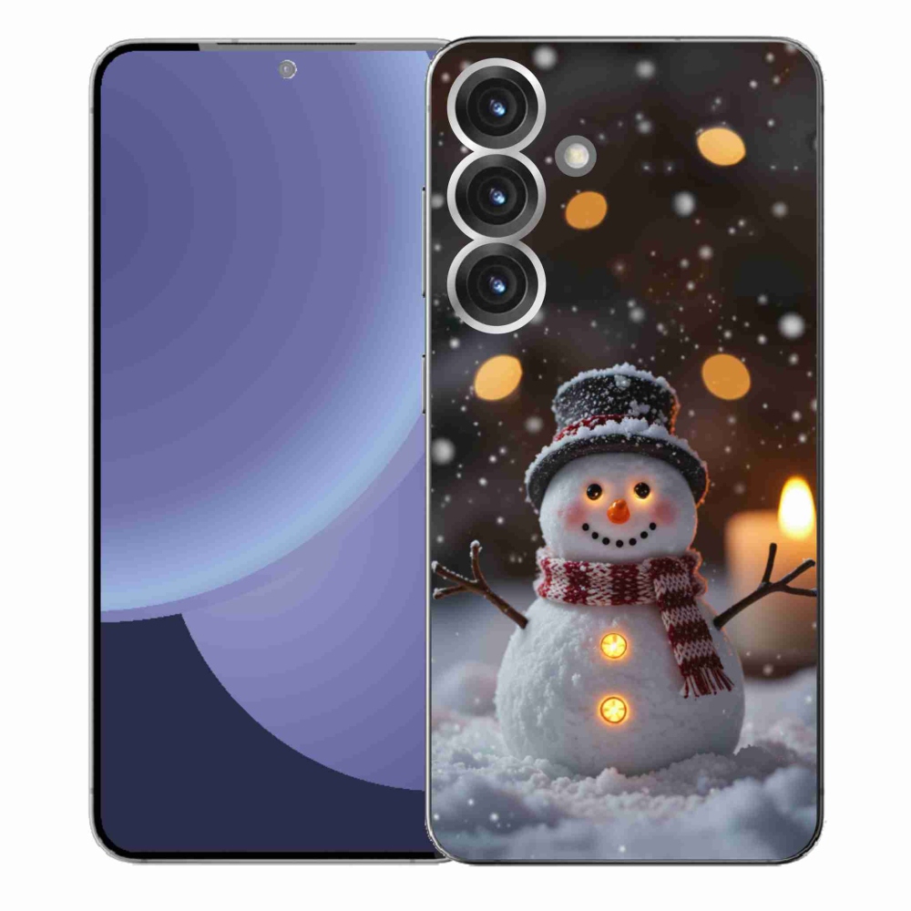 Gelový kryt mmCase na Samsung Galaxy S25+ - veselý sněhulák