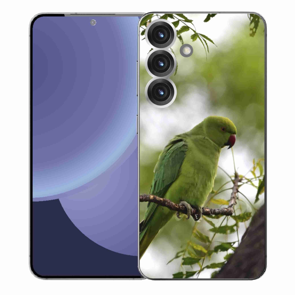 Gelový kryt mmCase na Samsung Galaxy S25+ - zelený papoušek