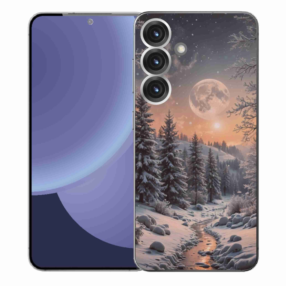 Gelový kryt mmCase na Samsung Galaxy S25+ - zimní krajina 2