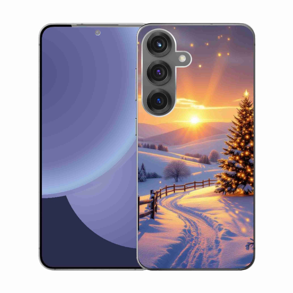 Gelový kryt mmCase na Samsung Galaxy S25 - zimní krajina