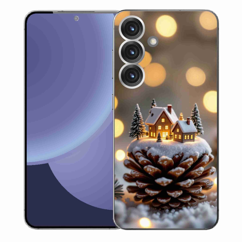 Gelový kryt mmCase na Samsung Galaxy S25+ - zimní vesnička