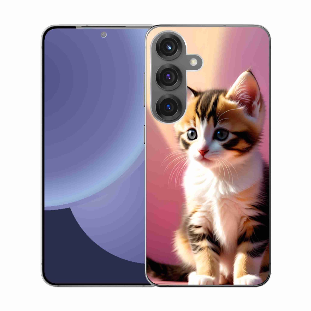 Gelový kryt mmCase na Samsung Galaxy S25 - zvědavé kotě 2
