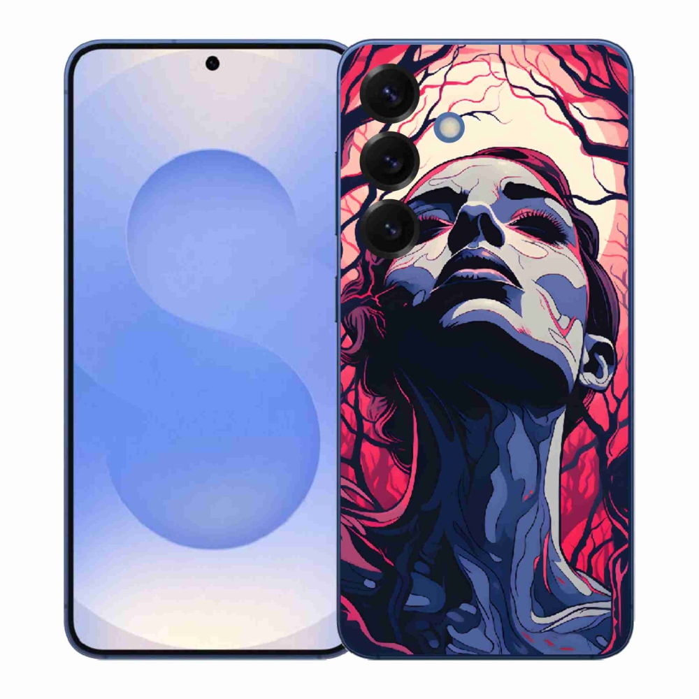 Gelový kryt mmCase na Samsung Galaxy S26+ - abstraktní obličej