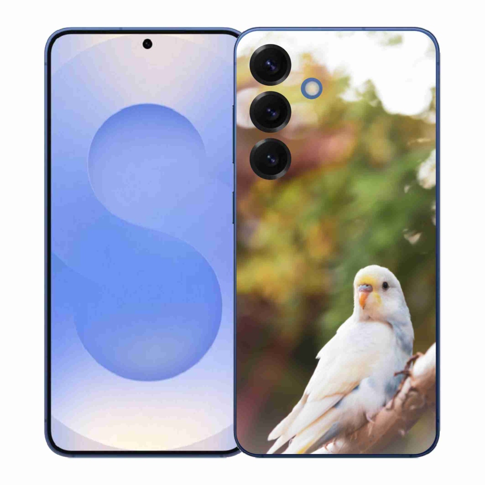 Gelový kryt mmCase na Samsung Galaxy S26+ - andulka bílá