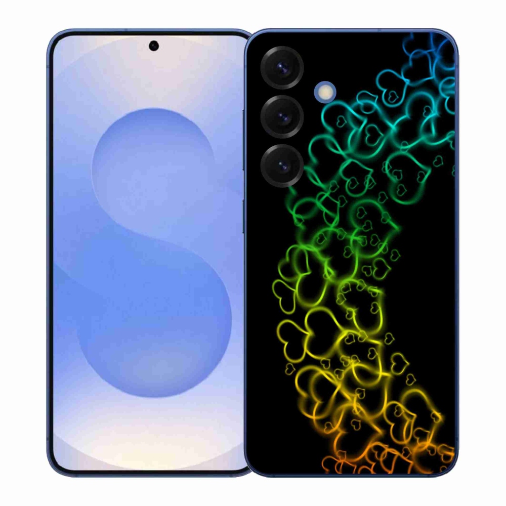 Gelový kryt mmCase na Samsung Galaxy S26+ - barevná srdíčka