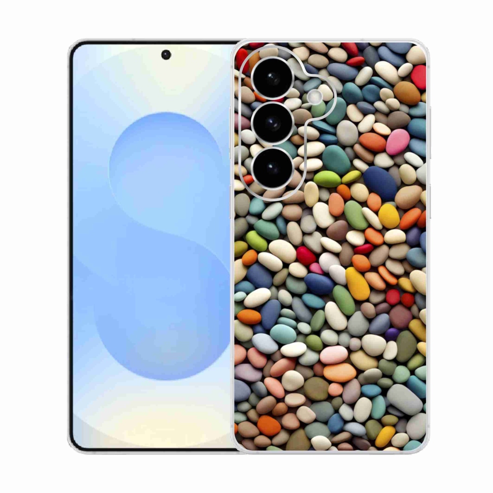 Gelový kryt mmCase na Samsung Galaxy S26  - barevné kamínky 2