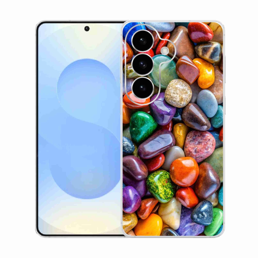 Gelový kryt mmCase na Samsung Galaxy S26  - barevné kamínky