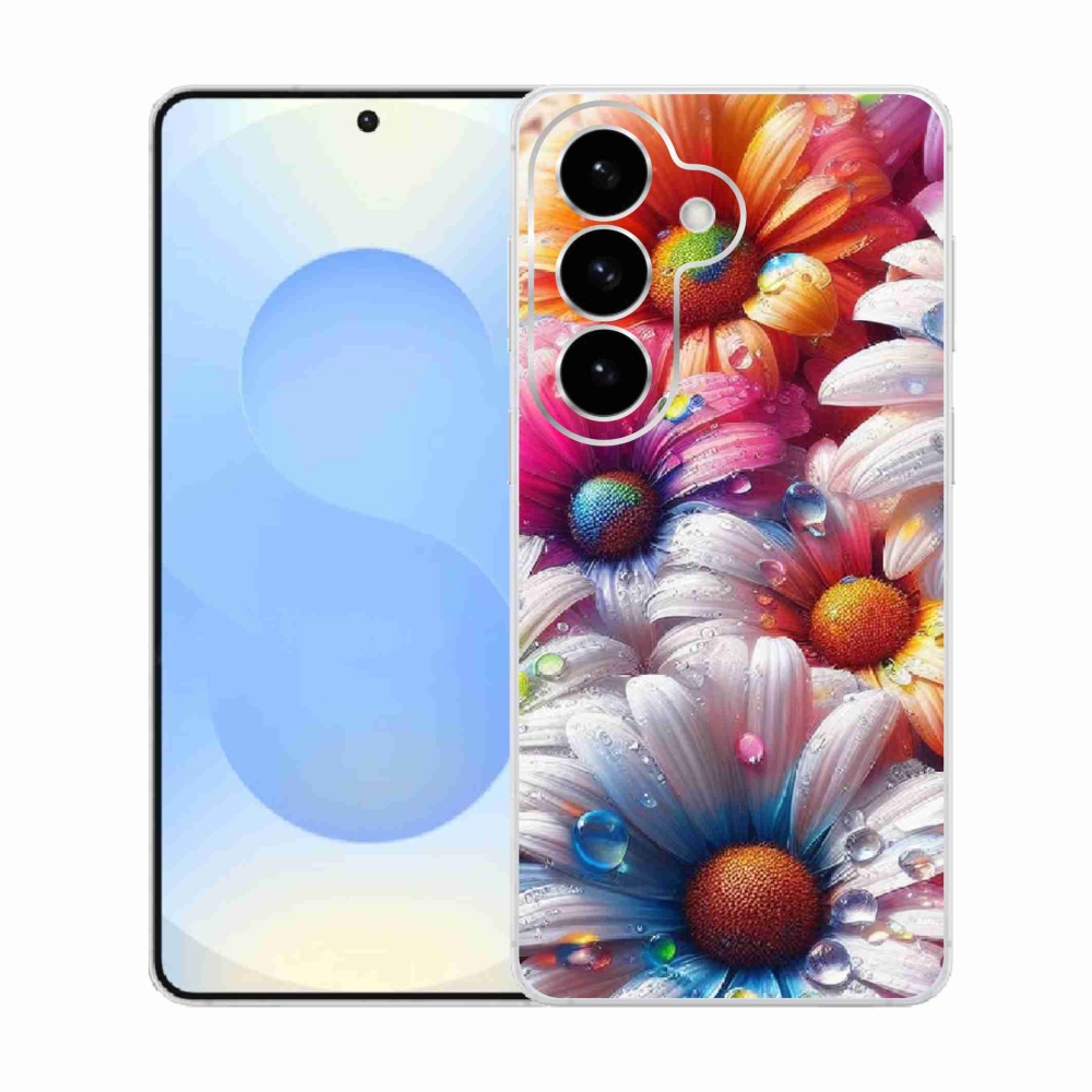 Gelový kryt mmCase na Samsung Galaxy S26  - barevné kopretiny