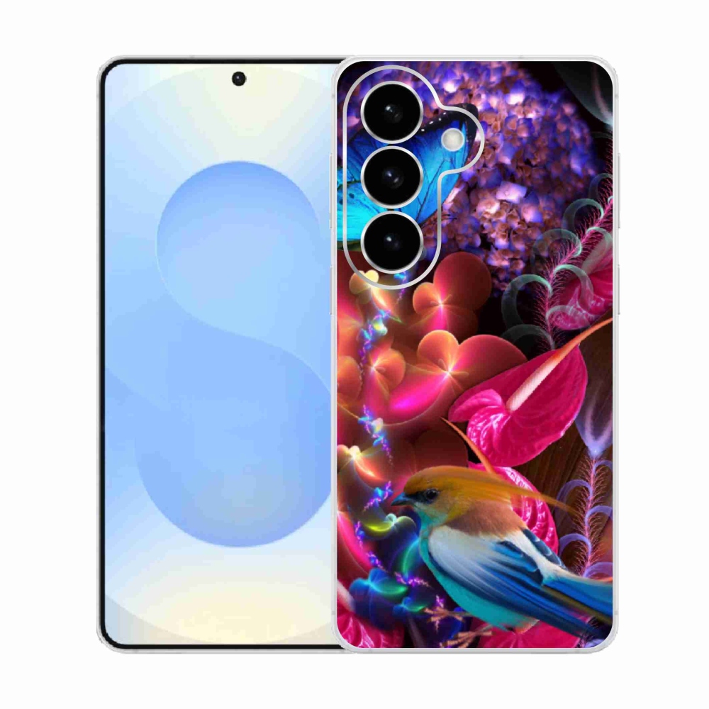 Gelový kryt mmCase na Samsung Galaxy S26  - barevné květiny