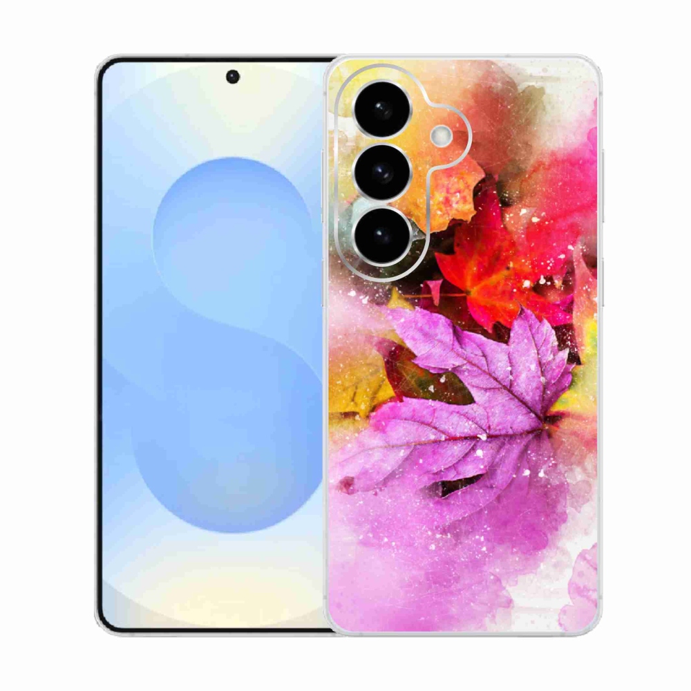 Gelový kryt mmCase na Samsung Galaxy S26  - barevné listy