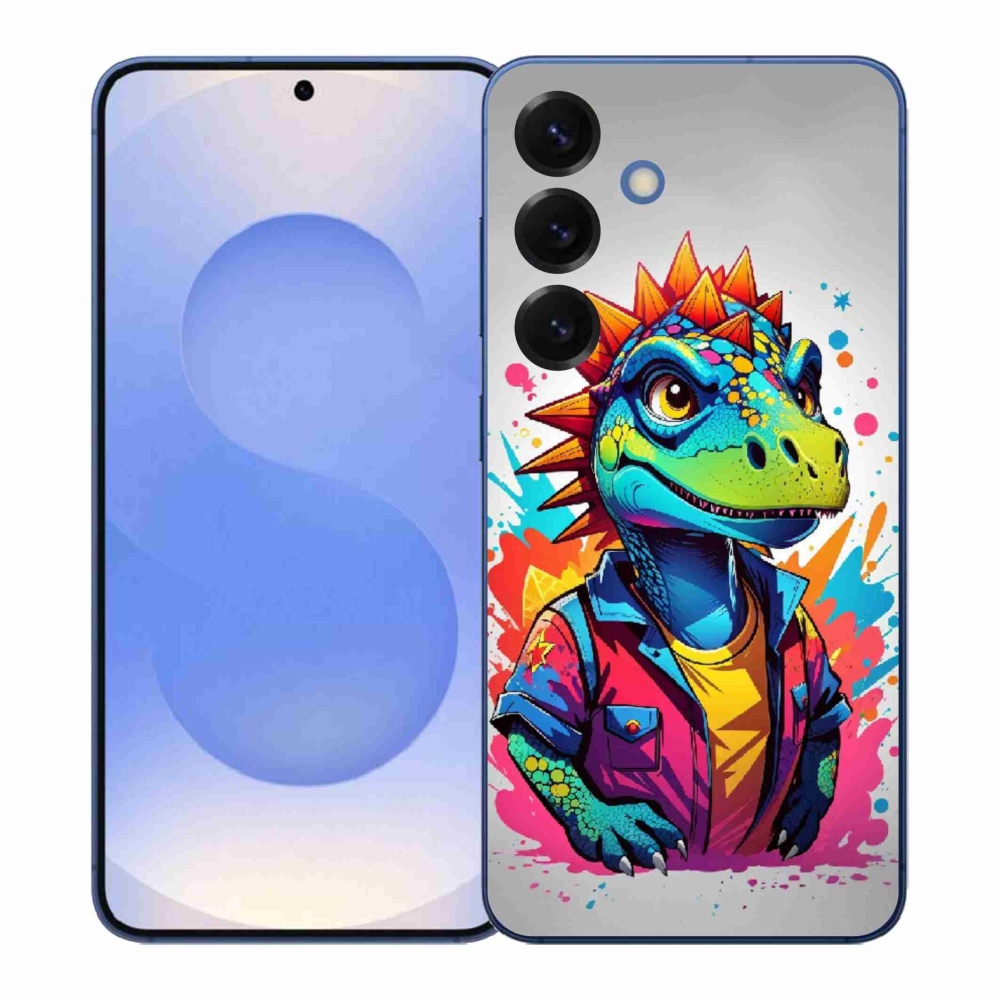 Gelový kryt mmCase na Samsung Galaxy S26+ - barevný dinosaurus