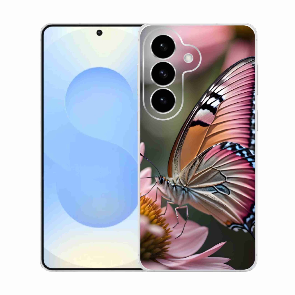 Gelový kryt mmCase na Samsung Galaxy S26  - barevný motýl