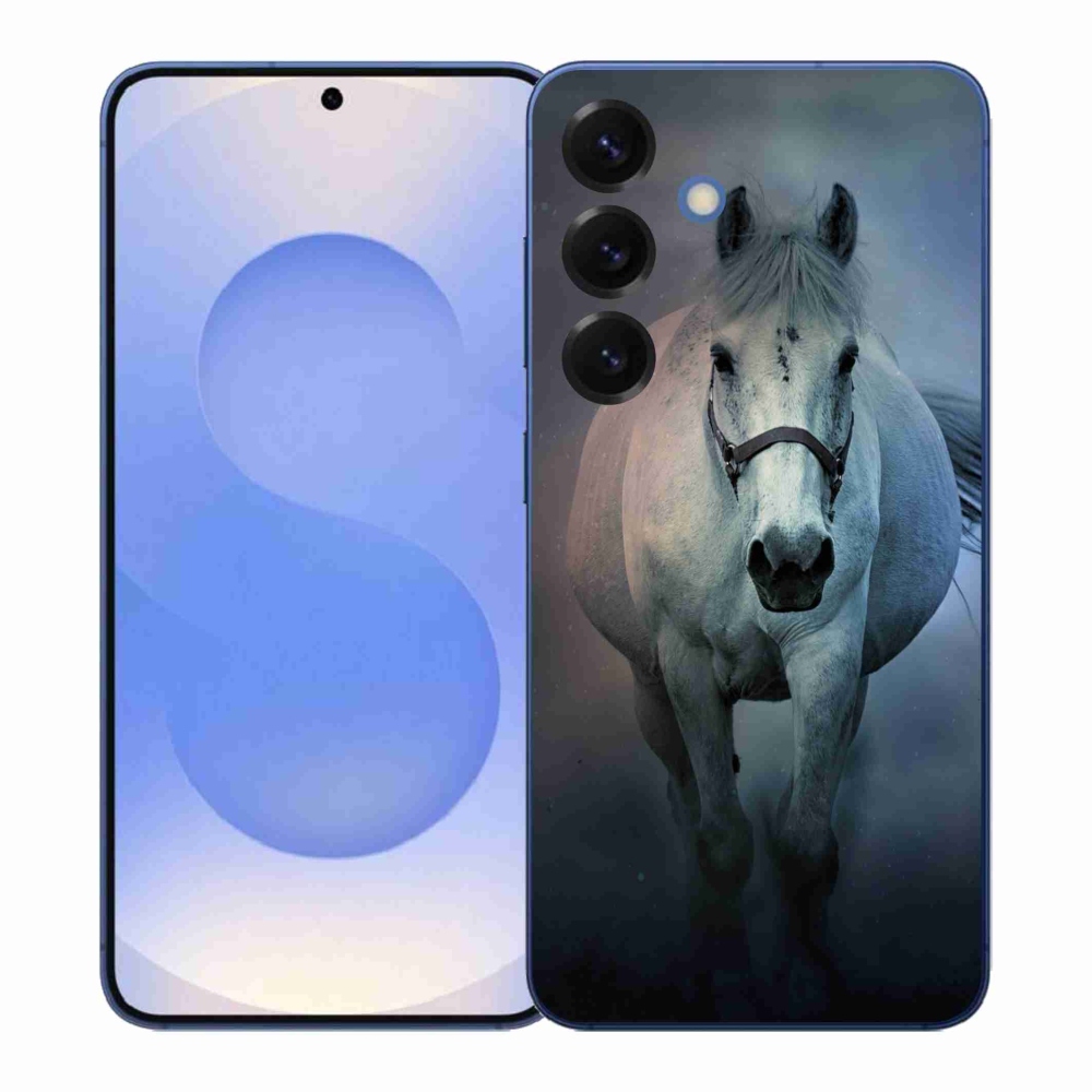 Gelový kryt mmCase na Samsung Galaxy S26+ - běžící bílý kůň