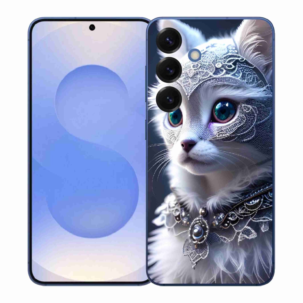 Gelový kryt mmCase na Samsung Galaxy S26+ - bílá kočka