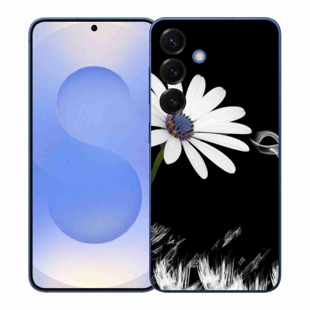 Gelový kryt mmCase na Samsung Galaxy S26+ - bílá květina