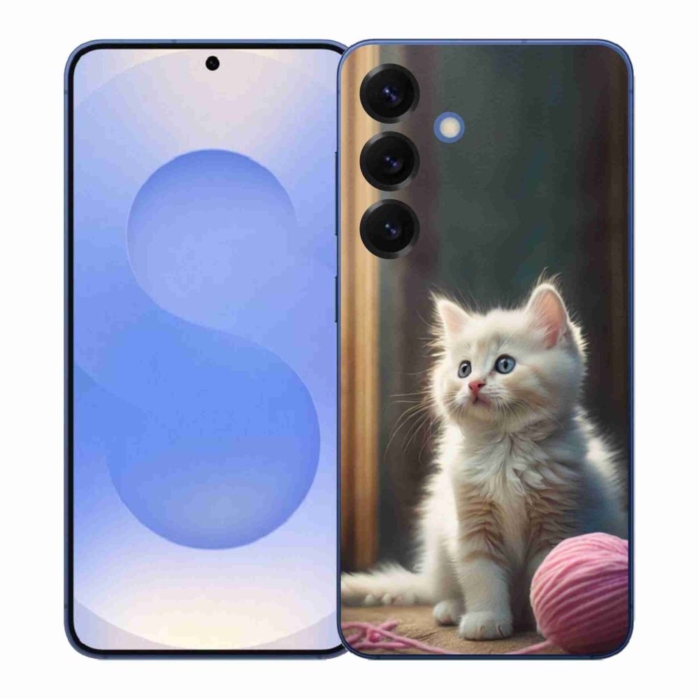 Gelový kryt mmCase na Samsung Galaxy S26+ - bílé kotě 2