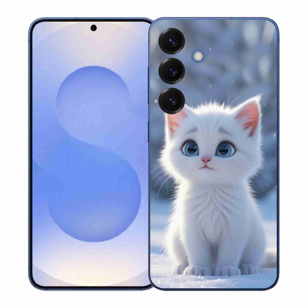 Gelový kryt mmCase na Samsung Galaxy S26+ - bílé kotě 3