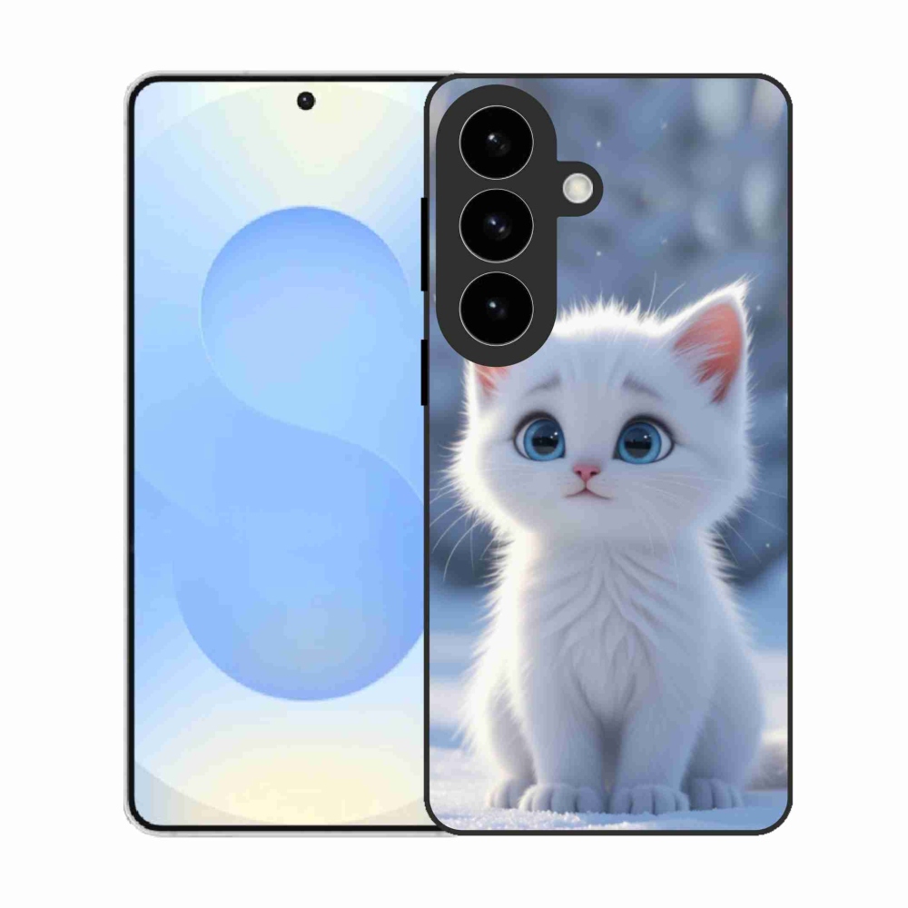 Gelový kryt mmCase na Samsung Galaxy S26 - bílé kotě 3