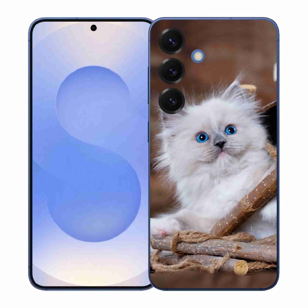 Gelový kryt mmCase na Samsung Galaxy S26+ - bílé kotě